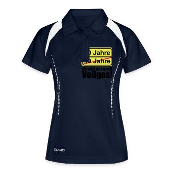 50 Jahre lustiges Schild 50. Geburtstag - Frauen Polo atmungsaktiv - Navy/Weiß - Vorne