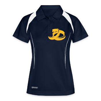 Hochzeit Ringe - Frauen Polo atmungsaktiv - Navy/Weiß - Vorne