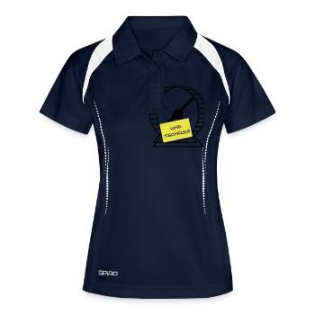 Und Tschüss - Frauen Polo atmungsaktiv - Navy/Weiß - Vorne