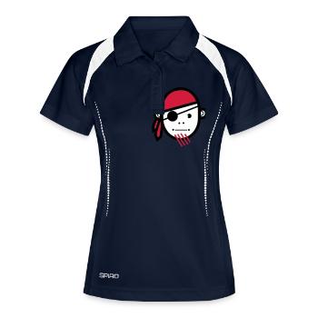 Pirate - Women's Polo breathable - navy/white - Front