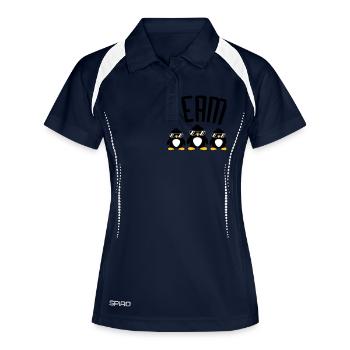Logo Team Penguins - Women's Polo breathable - navy/white - Front