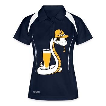 bière bavière alcool boire fête célébration - Polo respirant Femme - marine/blanc - Devant