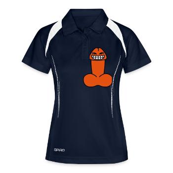 cheeky_penis - Women's Polo breathable - navy/white - Front