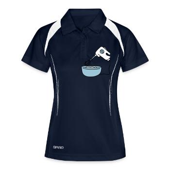 Mixing Bowl And Handmixer - Women's Polo breathable - navy/white - Front