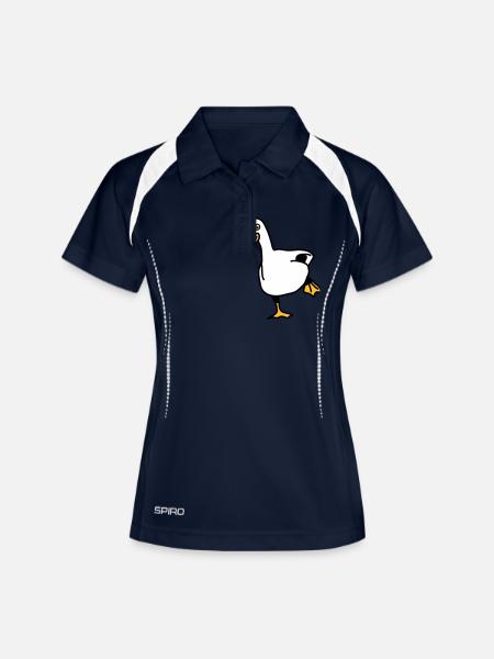 duck - Women's Polo breathable - navy/white