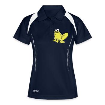 Chemin - Polo respirant Femme - marine/blanc - Devant