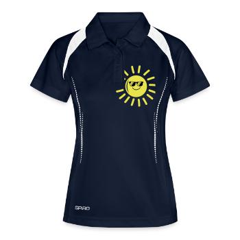sun cool - Women's Polo breathable - navy/white - Front