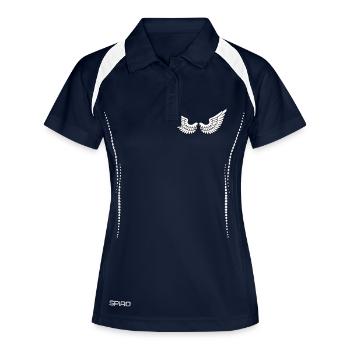 aile d'ange - Polo respirant Femme - marine/blanc - Devant