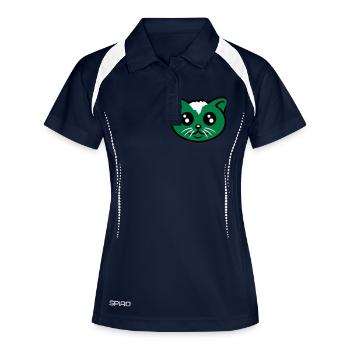 Katze Haustier Süß Niedlich Kätzchen Freundlich - Frauen Polo atmungsaktiv - Navy/Weiß - Vorne
