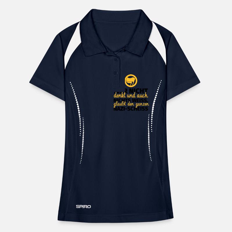 Wer nichts denkt Antifa Gegen Nazis Frauen Polo atmungsaktiv