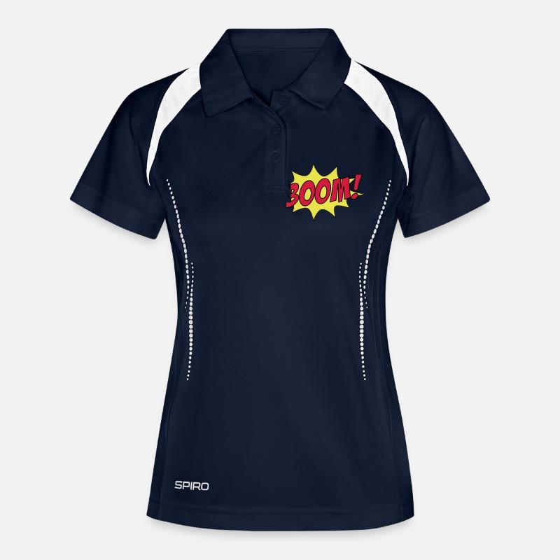 BOOM! - Women's Polo breathable - navy/white