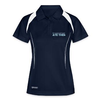 Date Mistakes Quote Logo - Women's Polo breathable - navy/white - Front