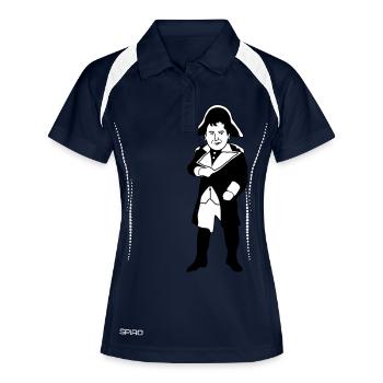 Napoleon | Frankreich | Revolution | Herrscher - Frauen Polo atmungsaktiv - Navy/Weiß - Vorne