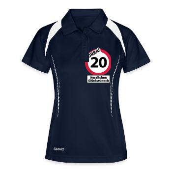 Hurrah 20 Birthday - Congratulations - Women's Polo breathable - navy/white - Front