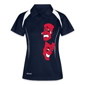 MASKEN Farbe Änderbar - Frauen Polo atmungsaktiv - Navy/Weiß - Vorne