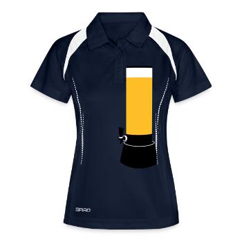 Atomtower - Frauen Polo atmungsaktiv - Navy/Weiß - Vorne