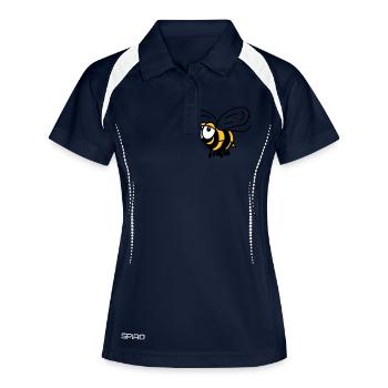 Biene - Frauen Polo atmungsaktiv - Navy/Weiß - Vorne