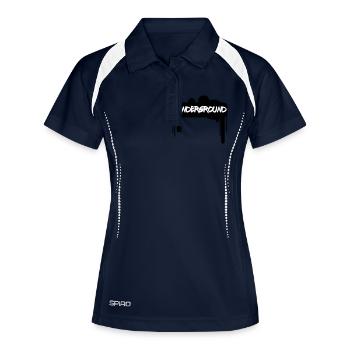 Spray Underground –Graffiti Style Streetart Design - Frauen Polo atmungsaktiv - Navy/Weiß - Vorne