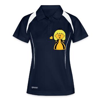 princesse amour - Polo respirant Femme - marine/blanc - Devant