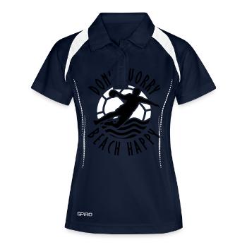Don # t Worry Beach Happy beach handball - Polo respirant Femme - marine/blanc - Devant