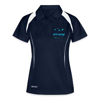 Paddeln - Frauen Polo atmungsaktiv - Navy/Weiß - Vorne