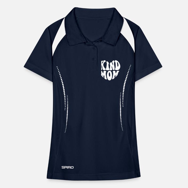Kind Mom Heart Logo – Anpassbare Farbe Frauen Polo atmungsaktiv