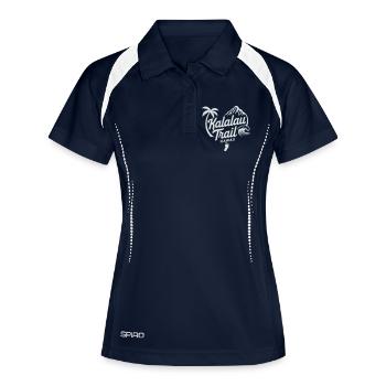 Kalalau Trail Hawaii Motiv - Designfarbe variabel - Frauen Polo atmungsaktiv - Navy/Weiß - Vorne