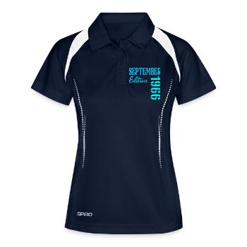 Septembre 1966 - 60e anniversaire - Polo respirant Femme - marine/blanc - Devant