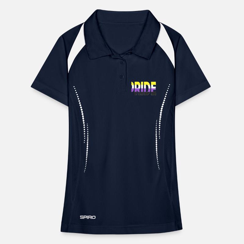 Pride lettering Non-Binary Non-Binary LGBTQ Women's Polo breathable