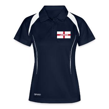 London City in English Flag - Women's Polo breathable - navy/white - Front