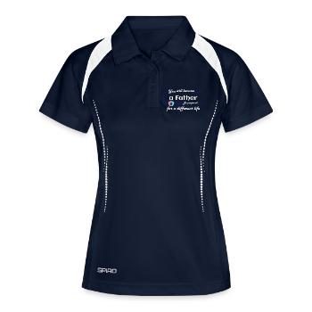 Tu seras un père - Polo respirant Femme - marine/blanc - Devant