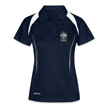 Oppenheimer Manhattan-Projekt - Frauen Polo atmungsaktiv - Navy/Weiß - Vorne