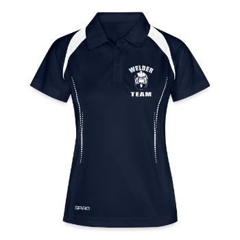Welder Team Design - Women's Polo breathable - navy/white - Front