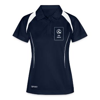 Halloween Bat Circle Graphic - Women's Polo breathable - navy/white - Front