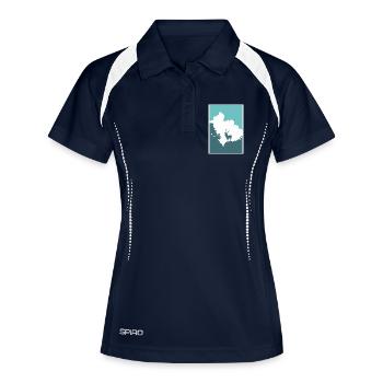 Hirschsprung - Frauen Polo atmungsaktiv - Navy/Weiß - Vorne