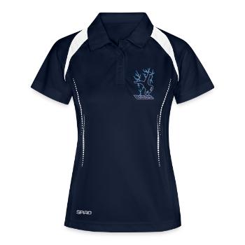 Electric breakdance - Women's Polo breathable - navy/white - Front