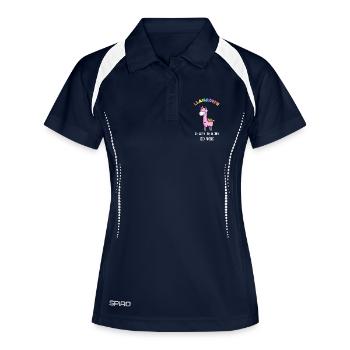 Magic Llamacorn Lama Einhorn Comic - Frauen Polo atmungsaktiv - Navy/Weiß - Vorne