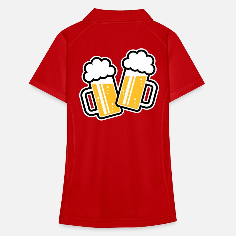 2 Toasting Beer Steins For A Cheer! (Ale / 3C) Women's Polo breathable