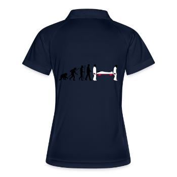 evolution_sanitaeter_09_201602_3c - Frauen Polo atmungsaktiv - Navy/Weiß - Hinten