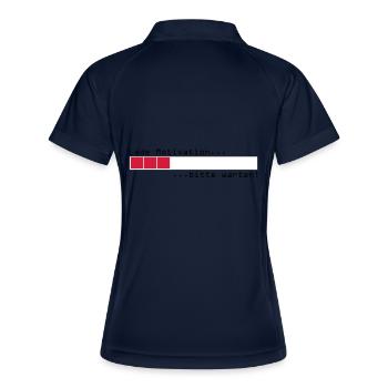 Ladebalken - Frauen Polo atmungsaktiv - Navy/Weiß - Hinten