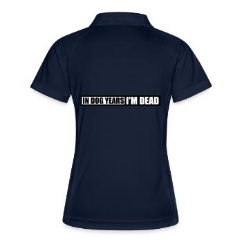 in dog years Dead - Women's Polo breathable - navy/white - Back