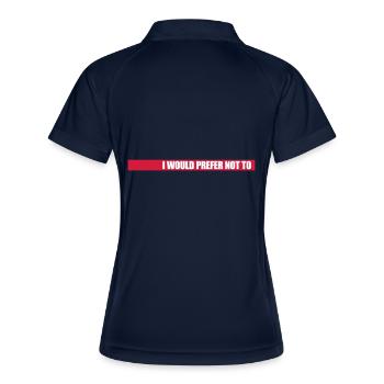 Je préfère ne pas - Polo respirant Femme - marine/blanc - Dos