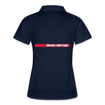 I don't care fact - Women's Polo breathable - navy/white - Back