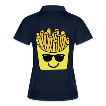 Français frites fraîches - Polo respirant Femme - marine/blanc - Dos