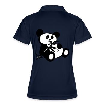 lazy panda - Women's Polo breathable - navy/white - Back