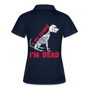 in dog years Dead - Women's Polo breathable - navy/white - Back