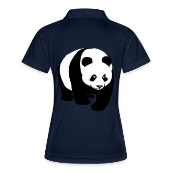 panda géant ours en peluche teddy - Polo respirant Femme - marine/blanc - Dos