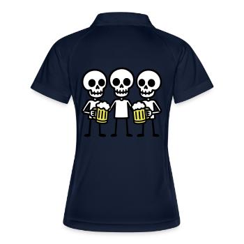 Skeleton Beer Drinking Team - Women's Polo breathable - navy/white - Back