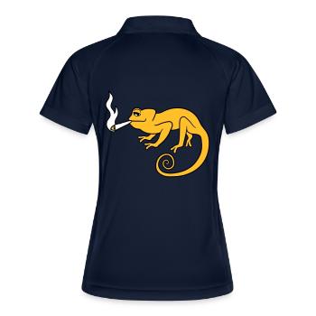 fumer joint cannabis kiffer cannabis chanvre cannabis dro - Polo respirant Femme - marine/blanc - Dos