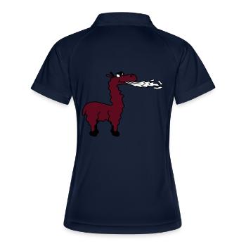 Spitting Llama - Polo respirant Femme - marine/blanc - Dos
